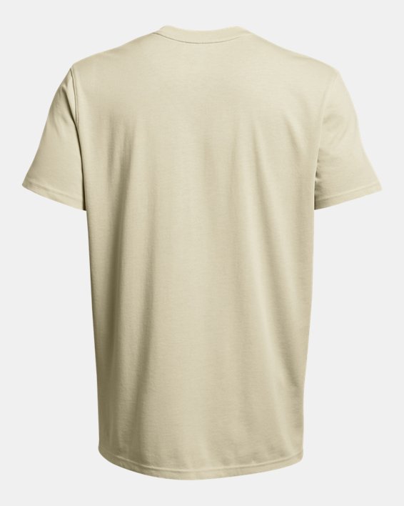 Men's UA Logo Embroidered Heavyweight Short Sleeve, Brown, pdpMainDesktop image number 5
